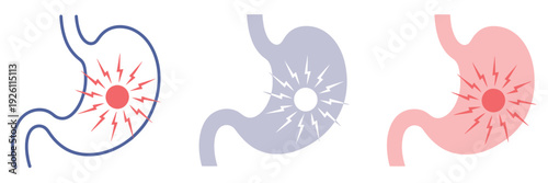 Stomach Pain Icon, Vector Illustration of Body, Abdominal Ache Sign, Editable Graphics