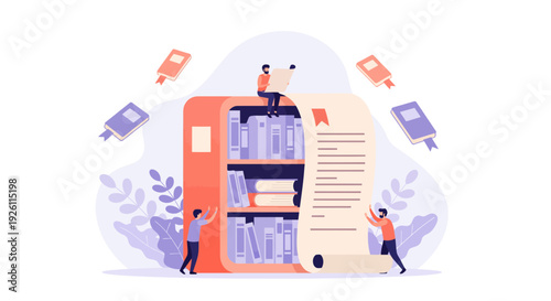 People Organizing Books and Documents Together.