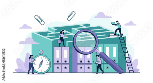 Team Building Large Jigsaw Puzzle Together.