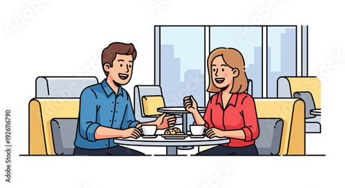 Colleagues Laughing Over Coffee Break