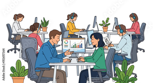 Manager Mentors Junior Team Member Office