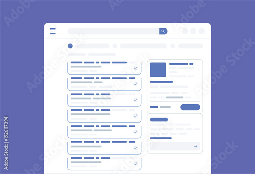 Modern Web UI Dashboard Interface Wireframe App Design User Experience Layout