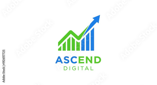 Ascend Digital Logo with Growth Chart.