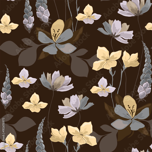Vector floral seamless pattern