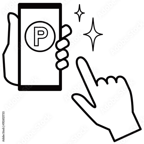 ポイントを貯める・使うイメージのスマホ操作画面素材