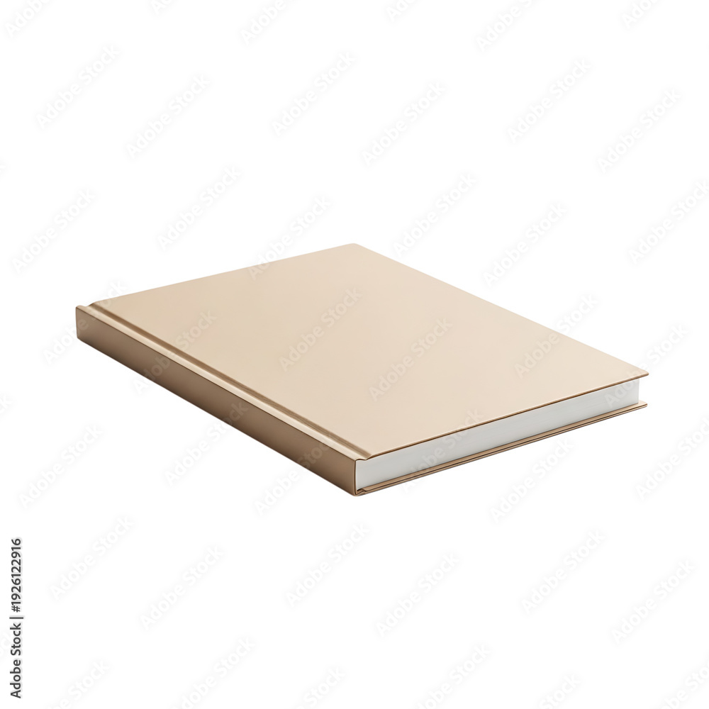 Fototapeta premium Blank Hardcover Book Mockup Isolated on White Background