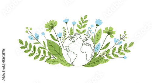 Wallpaper Mural Eco friendly nature background in fresh green and blue tones for environmental campaigns. Torontodigital.ca