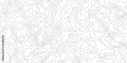 white topography map geography relief diagram texture design. Topography white background and black line world map texture design. Lines Topographic contour lines grid map seamless pattern.