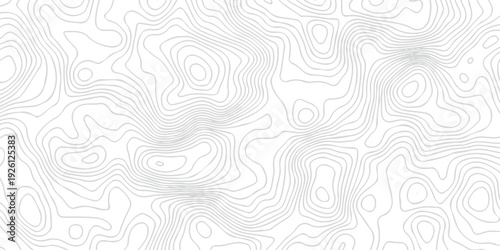 white topography map geography relief diagram texture design. Topography white background and black line world map texture design. Lines Topographic contour lines grid map seamless pattern.