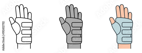 Wrist Brace Icon, Editable Vector Graphics Featuring Orthopedic Arm Brace, Bandage Symbol