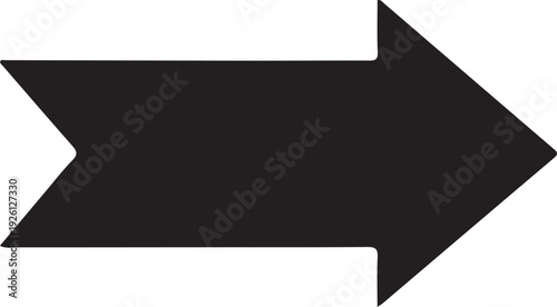 Black and White Directional Arrow
