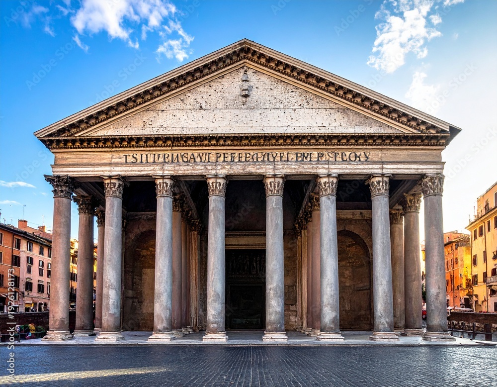 Fototapeta premium The Pantheon - A Majestic Architectural Marvel in the Heart of Rome, Italy.