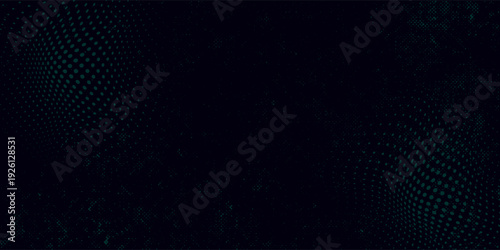 Blue dot teal digital particles wave flow, Digital cyberspace abstract background