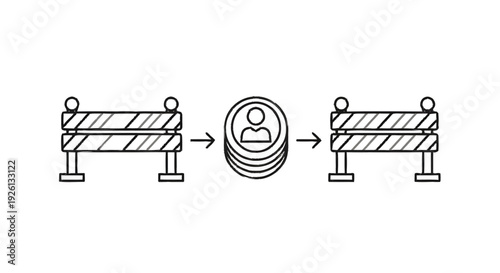 Barriers blocking access to user data and information.