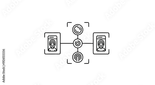 Biometric Identification System Connecting People and Data.