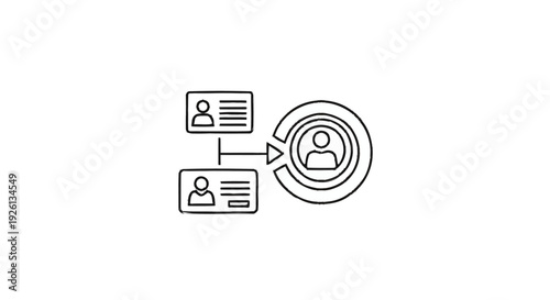 Business Contact Management and Networking Iconography.