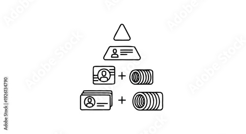 Business Hierarchy and Financial Growth Concept.