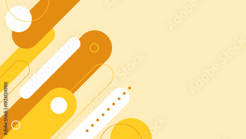 Abstract modern geometric background vector in orange-yellow smooth color. Suitable for presentations, templates, banners, posters, covers, websites and pages