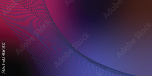 Bold megenta, blue, and black gradient streaks curving through a moody grainy backdrop, enhanced with gentle glow and layered transparency, suitable for contemporary poster or header compositions.