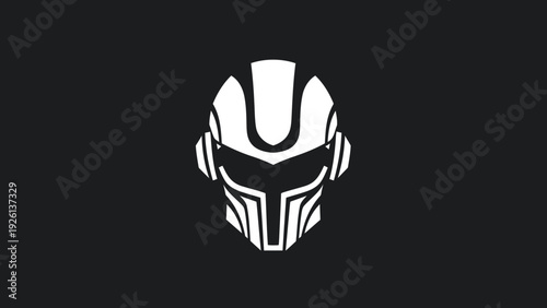 Futuristic Robot Head Icon Graphic Design.