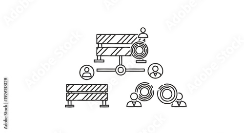 Business Network Connection and Barriers Concept.