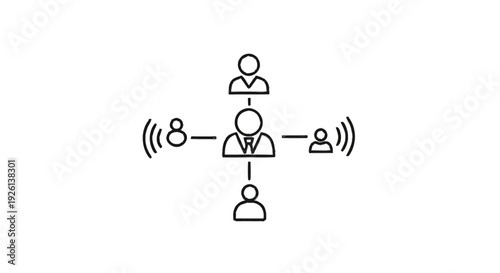 Business Network Connection and Communication Concept.