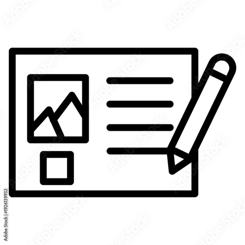 SEO Copywriting Vector Line Icon design