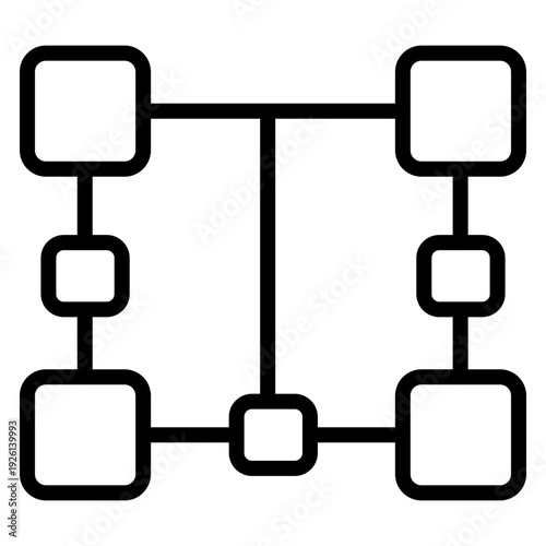 Copy Framework Vector Line Icon design