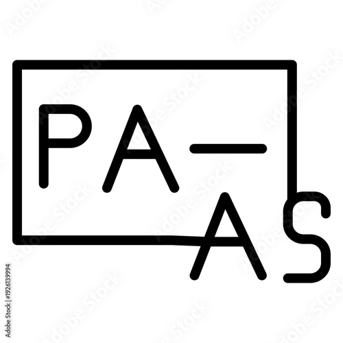 PAS Formula Vector Line Icon design