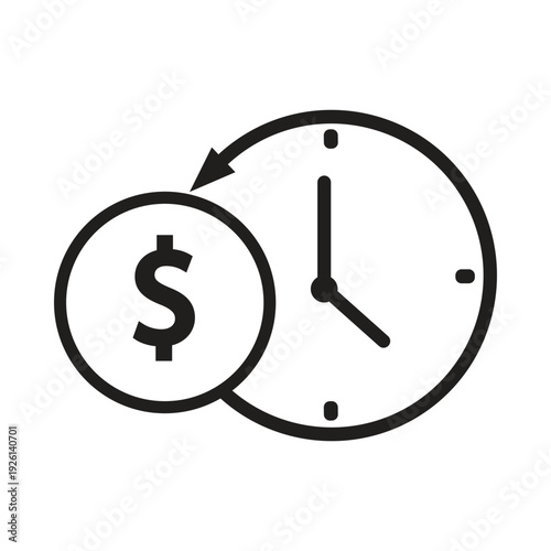 Payment Time Outline Icon