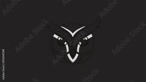 Abstract stylized bull head logo design vector.