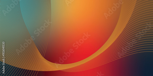Glowing red, yeallow, and azure gradient waves flowing across a textured dark grainy background, with soft light highlights and smooth layered depth, ideal for modern header, banner, or poster design.