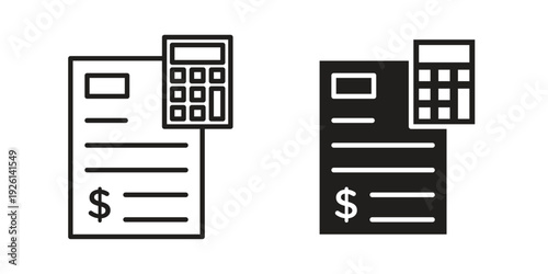 Accounting icon vector illustrations. vector glyph flat icons