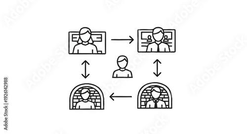 Business People Connecting Through Digital Communication and Collaboration.