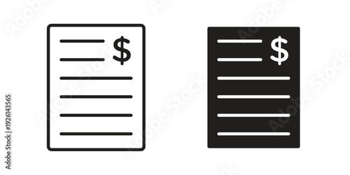 Billing icon vector illustrations. vector glyph flat icons