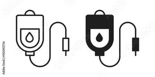 Blood transfusion icon vector illustrations. vector glyph flat icons