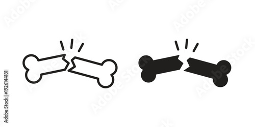 Broken bone icon vector illustrations. vector glyph flat icons