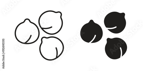 Chickpea icon vector illustrations. vector glyph flat icons