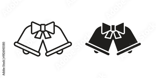 Christmas bells icon vector illustrations. vector glyph flat icons