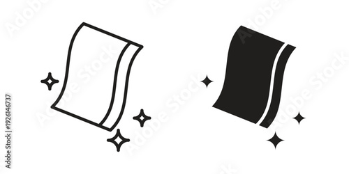 Cleaning cloth icon vector illustrations. vector glyph flat icons