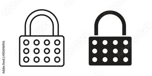 Code lock icon vector illustrations. vector glyph flat icons