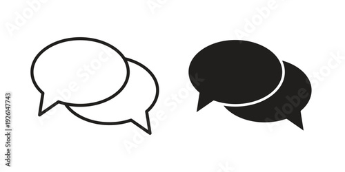 Conversation icon vector illustrations. vector glyph flat icons