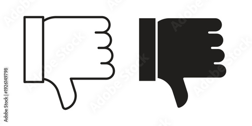 Dislike icon vector illustrations. vector glyph flat icons