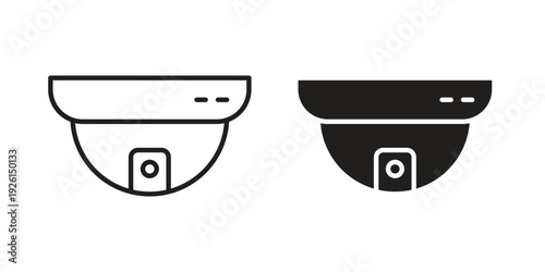 Dome cctv camera icon vector illustrations. vector glyph flat icons