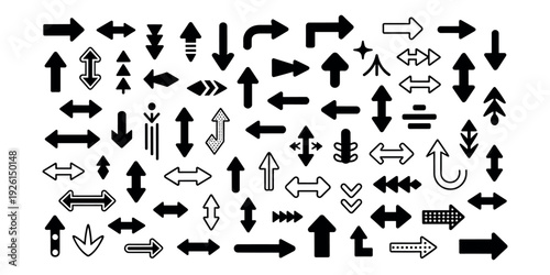 Black and white arrow on white background arrows signs symbols direction