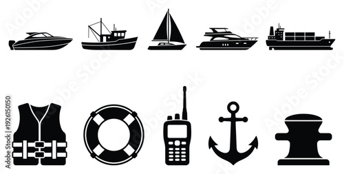 Photos Nautical icon set