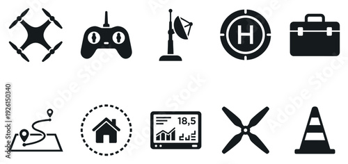Navigation and travel icon set