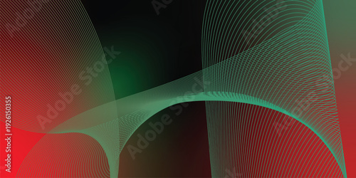Radiant red and emerald green gradients blending into deep black abstract shapes, layered over a noisy dark backdrop with subtle glow effects, perfect for creative poster, banner, or wide header artwo