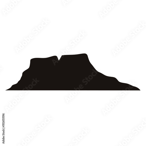 Striking silhouette of Table Mountain, a iconic landmark in Cape Town, South Africa