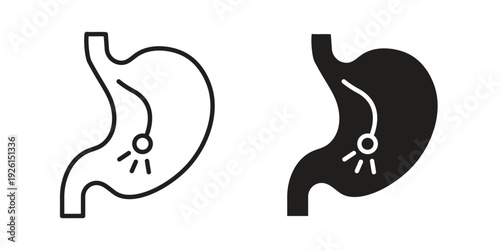 Endoscopy icon vector illustrations. vector glyph flat icons